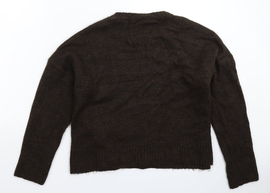 M&Co Womens Grey Knit Pullover Jumper Size M