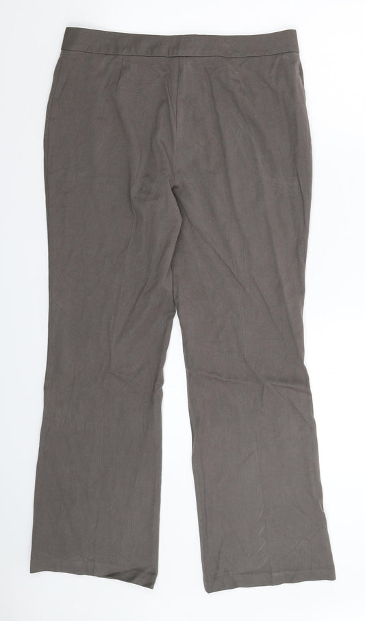 Marks and Spencer Womens Grey Trousers Size 12 L28 in