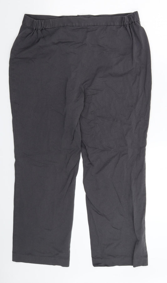 Marks and Spencer Womens Grey Trousers Size 16 L26 in