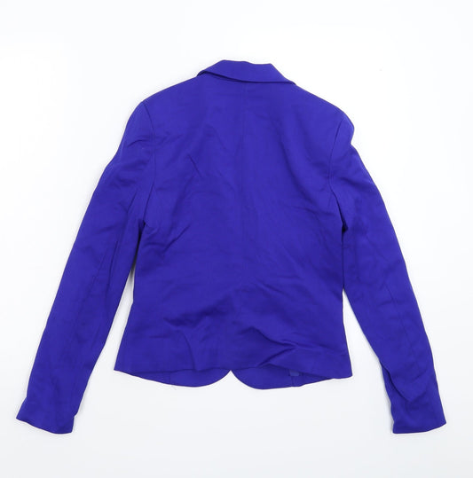 Divided Womens Blue Jacket Suit Jacket Size 8