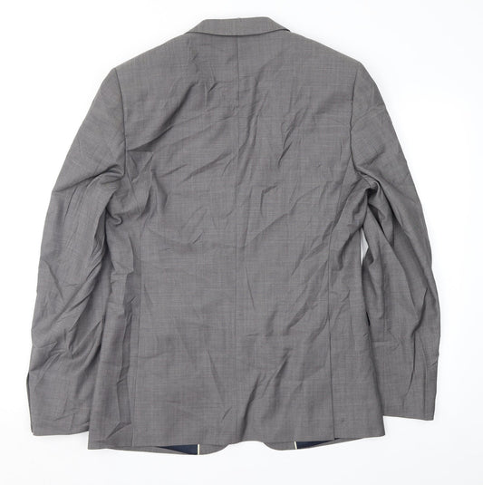 Topman Mens Grey Suit Jacket Size 38