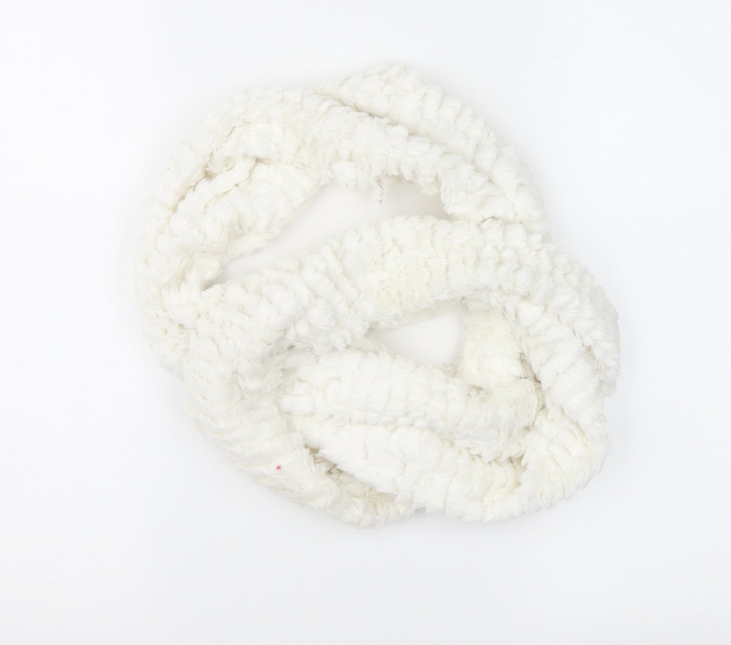 Preworn Womens White Geometric Scarf - Loop