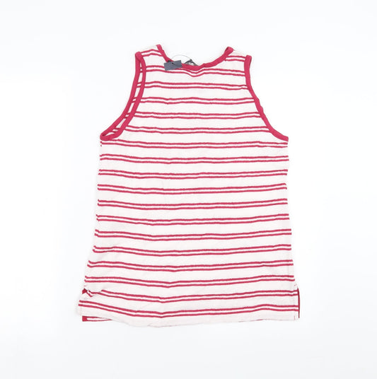 Marks and Spencer Womens Pink Striped Basic Tank Size 10