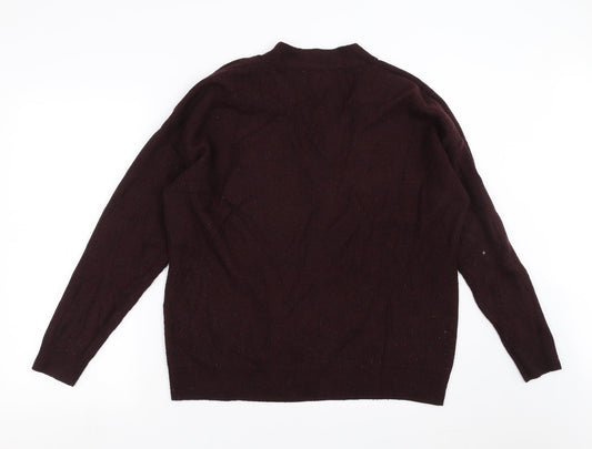 Topshop Womens Purple Knit Pullover Jumper Size S