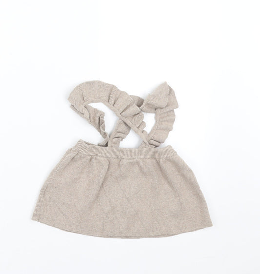 H&M Girls Beige Knit A-Line Skirt Size 3-6 Months - with braces