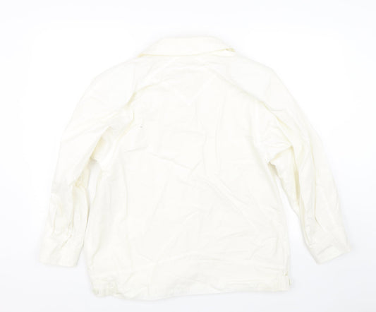 Four Seasons of London Womens White Basic Button-Up Size 14 - Chef unifrom