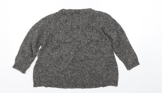Topshop Womens Grey Knit Pullover Jumper Size 10