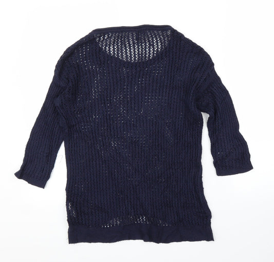 Stile Benetton Womens Blue Pullover Jumper Size S