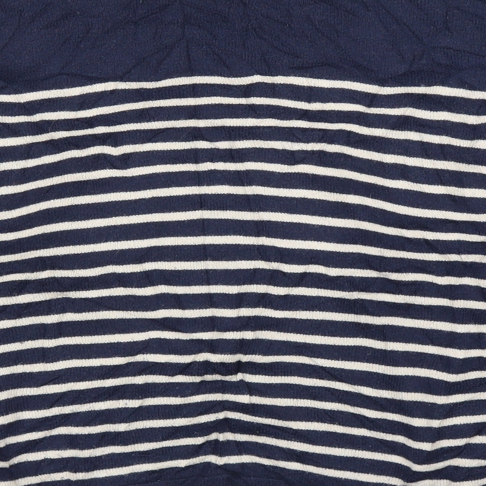 H&M Womens Blue Striped Pullover Jumper Size M