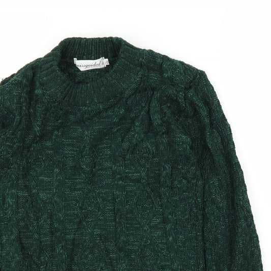 Missguided Womens Green Pullover Jumper Size S