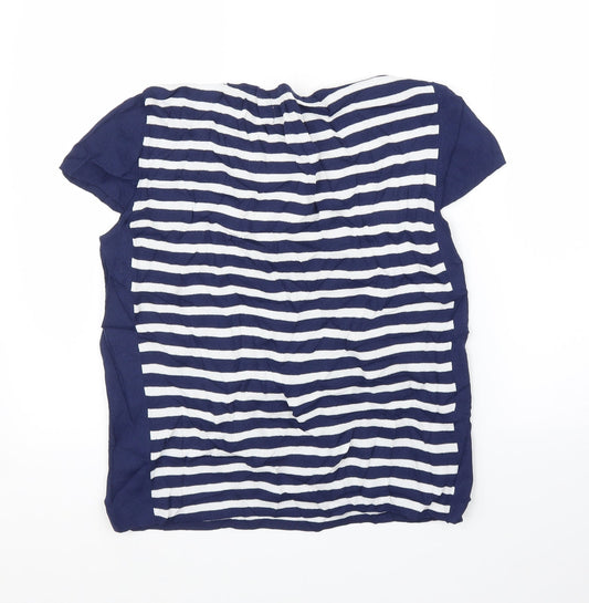 Lakeland Womens Blue Striped Basic T-Shirt Size M