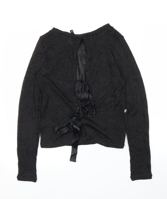 H&M Womens Black Basic Blouse Size S - Split down back