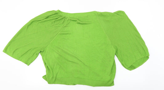 88th & madison Womens Green Cardigan Jumper Size XL