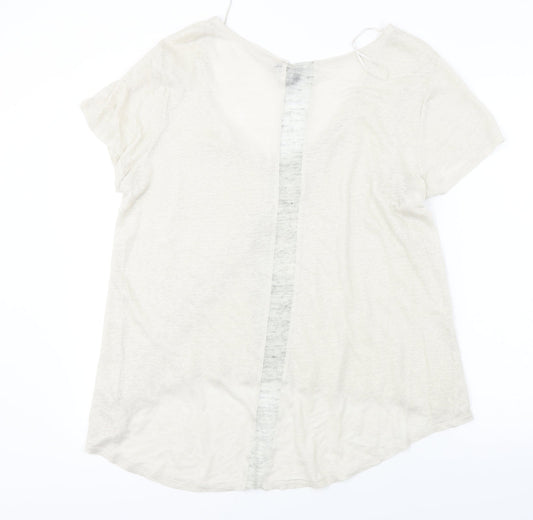 synthia rowley Womens Beige Basic T-Shirt Size XL