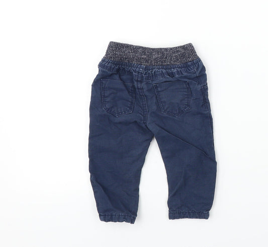 denim co Boys Blue Cargo Trousers Size 6-9 Months