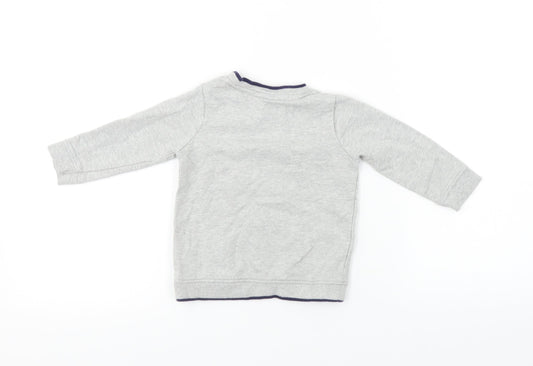 George Boys Grey Pullover Jumper Size 9-12 Months - Christmas Jumper