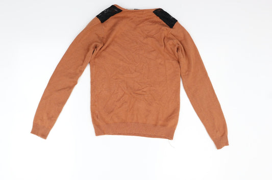 Redoute Girls Orange Pullover Jumper Size 8 Years