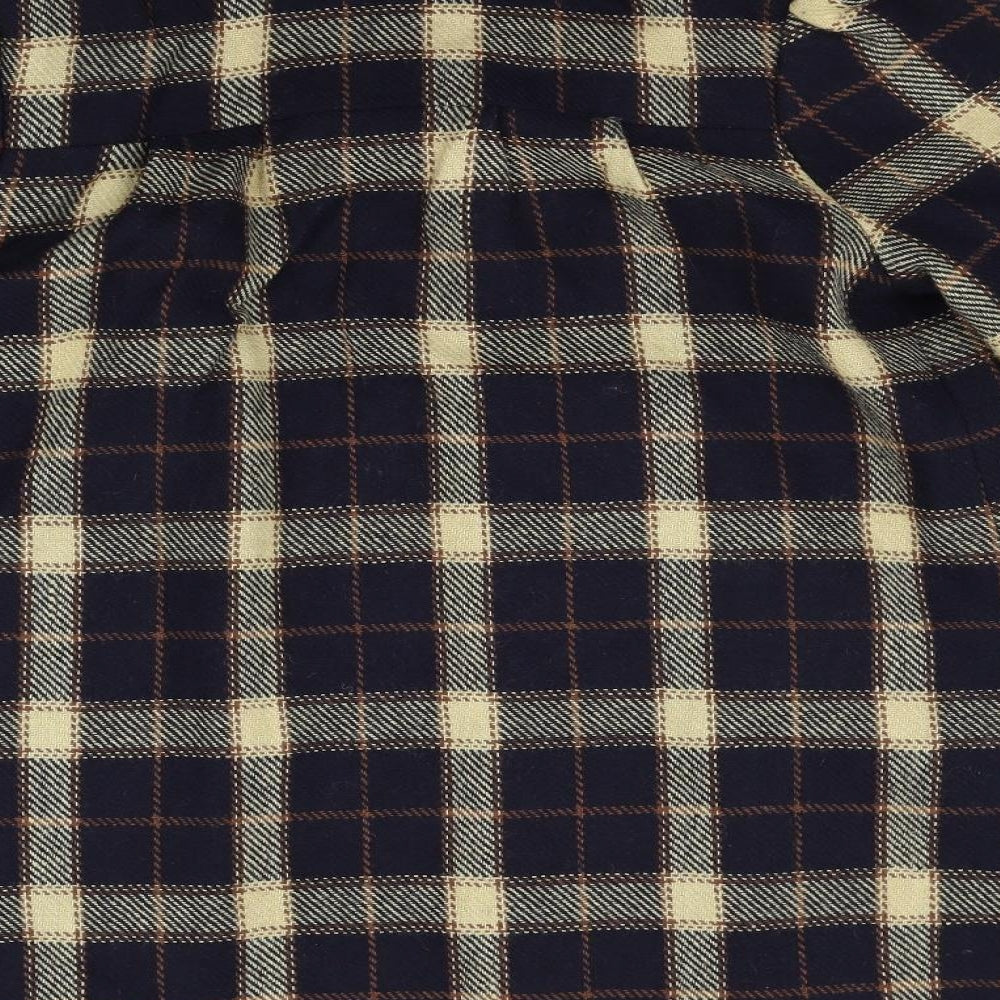 Brand and care label for Atmosphere women’s beige check jacket coat, size UK 10