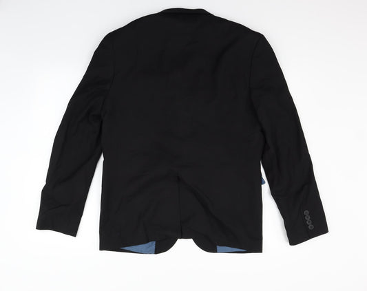 Cedar Wood State Womens Black Jacket Blazer Size 40