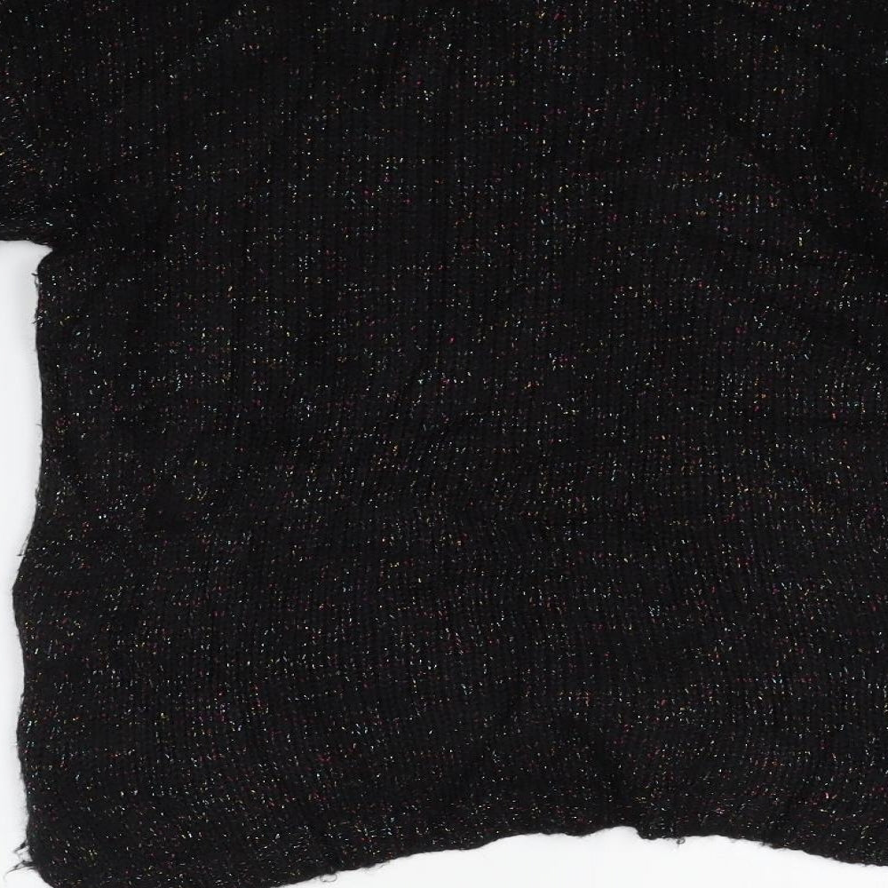 Brand and care label for Only women’s black jumper, size S