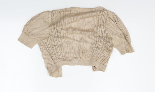 Miss Selfridge Womens Beige Cape Jumper Size 10