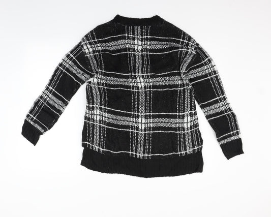 Marks and Spencer Womens Black Geometric Pullover Jumper Size S