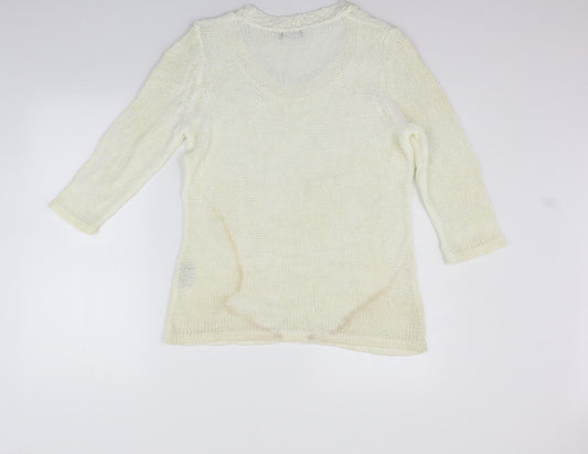 Per Una Womens Beige Pullover Jumper Size M - washable marks