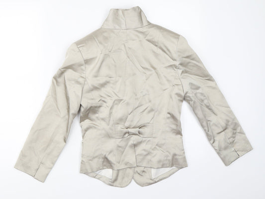 H&M Womens Beige Jacket Blazer Size 34