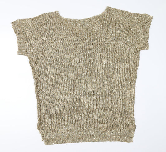 Wallis Womens Gold Tunic Jumper Size L