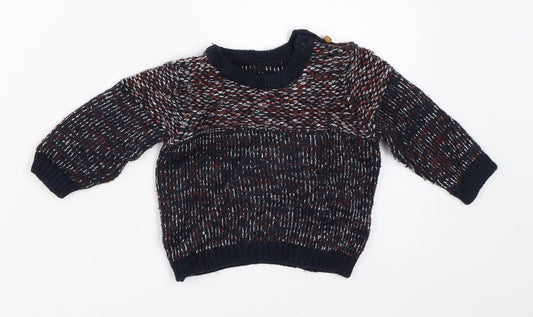 Marks and Spencer Boys Blue Pullover Jumper Size 3-6 Months
