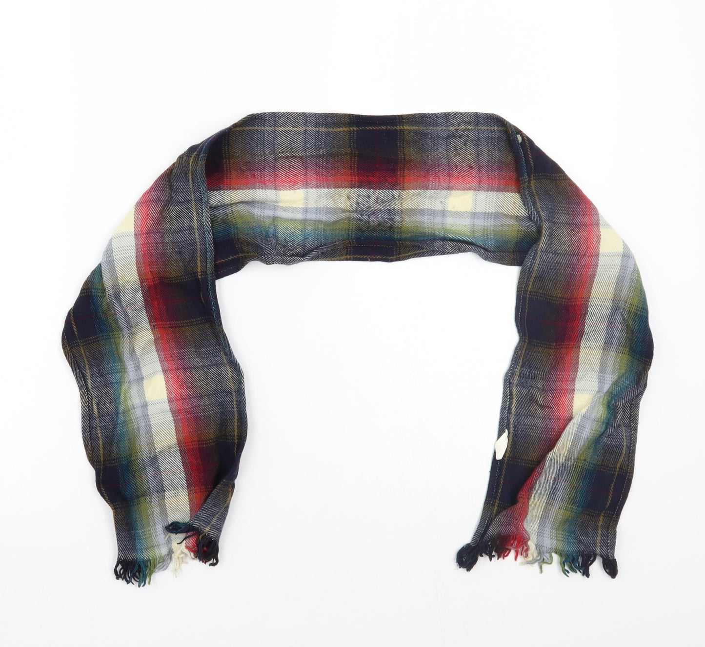 Preworn Womens Blue Check Scarf