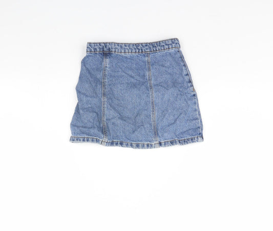Preworn Girls Blue Denim Mini Set Size 6 Years