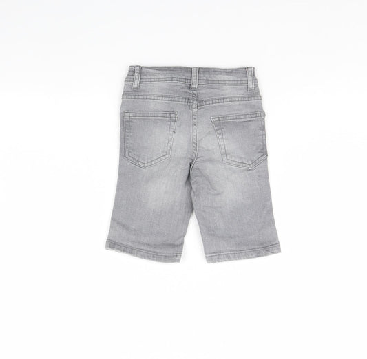 Denim & Co. Boys Grey Denim Chino Shorts Size 5 Years