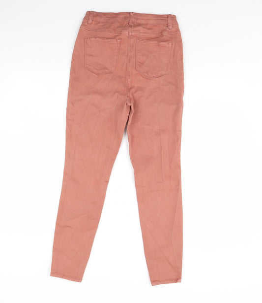 Papaya Womens Pink Denim Skinny Jeans Size 12 L29 in