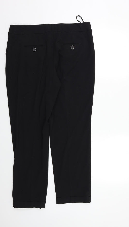 M &Co Womens Black Dress Pants Trousers Size 14 L25 in