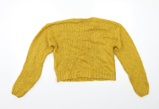 New Look Girls Yellow Pullover Jumper Size 14 Years