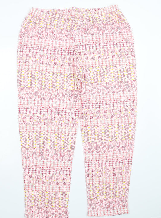 Damart Womens Multicoloured Geometric Trousers Size XL L30 in