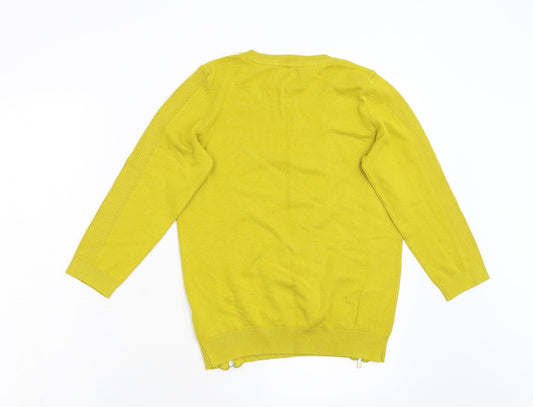Red Herring Womens Yellow Pullover Jumper Size 10