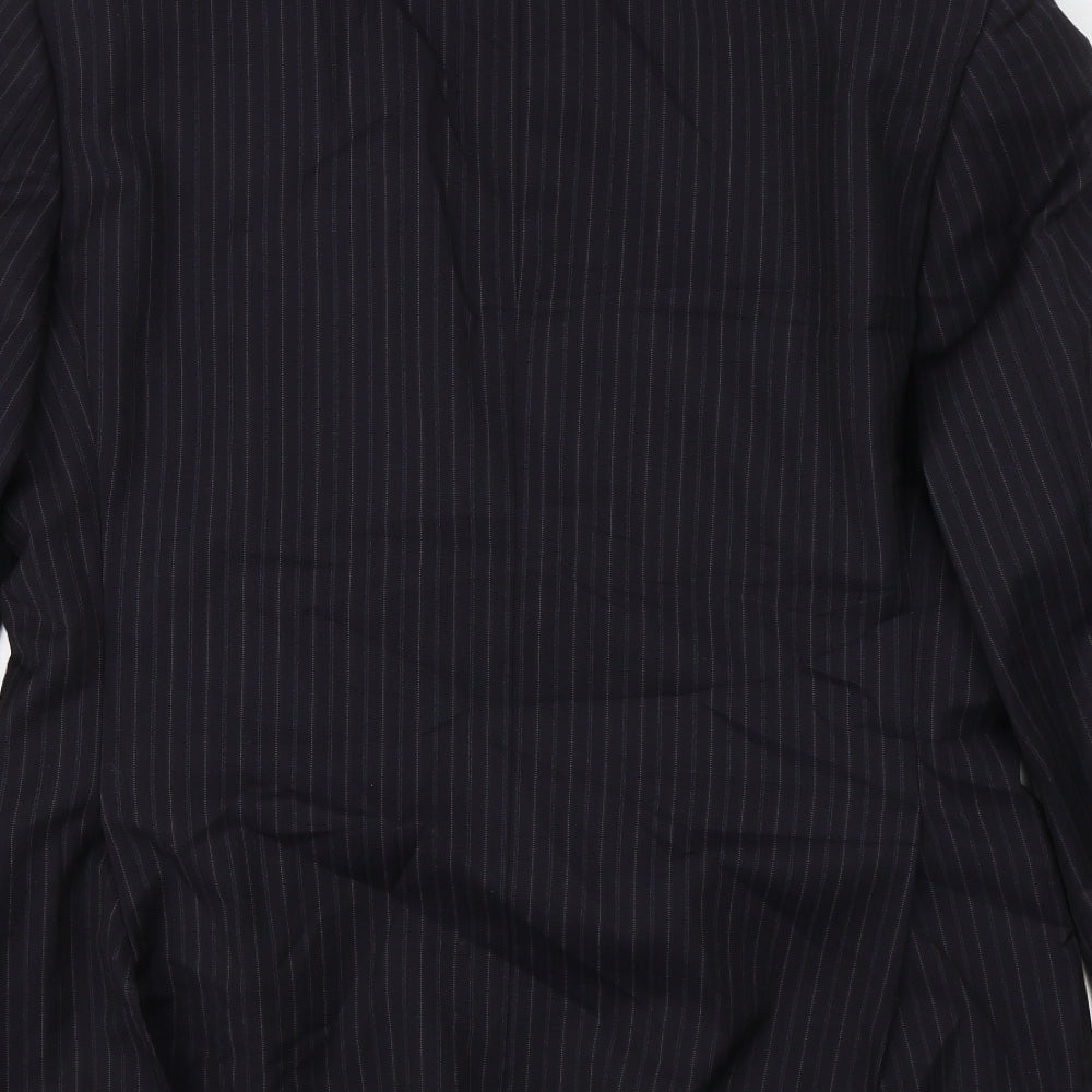 Marks and Spencer Mens Blue Striped Jacket Blazer Size 38