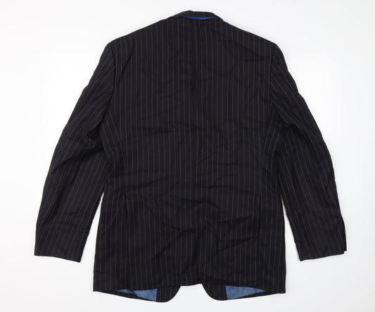 NEXT Mens Black Striped Jacket Blazer Size 40