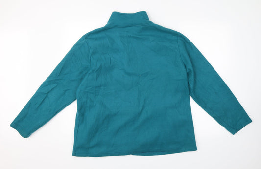 Anne De Lancay Womens Blue Full Zip Jumper Size L