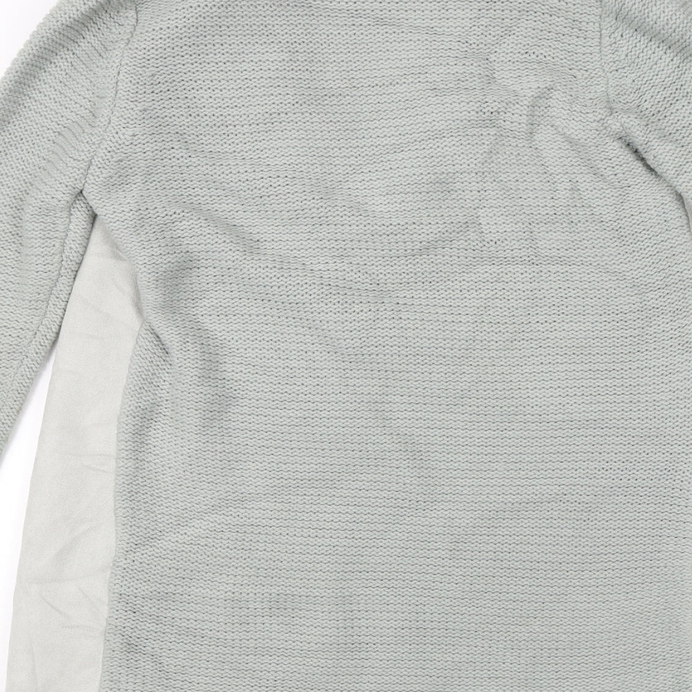 Sensations Womens Grey Jacket Coatigan Size M