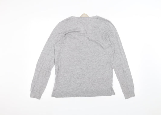 kley Womens Grey Basic T-Shirt Size 10