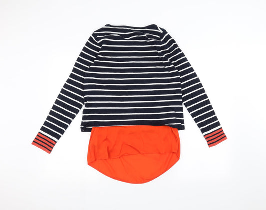 Marks and Spencer Womens Blue Striped Pullover Jumper Size 8