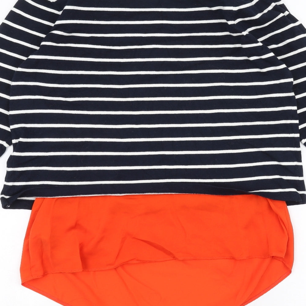 Marks and Spencer Womens Blue Striped Pullover Jumper Size 8