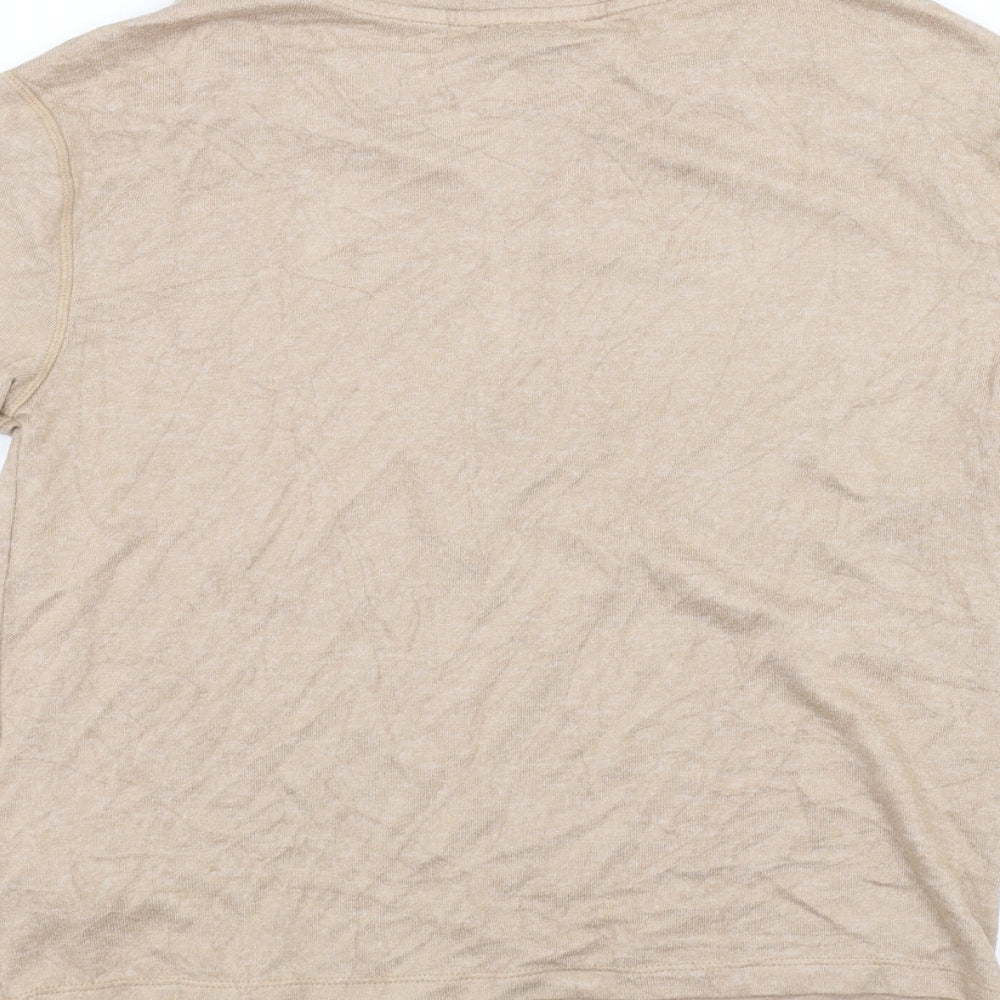 Marks and Spencer Womens Brown Basic T-Shirt Size S