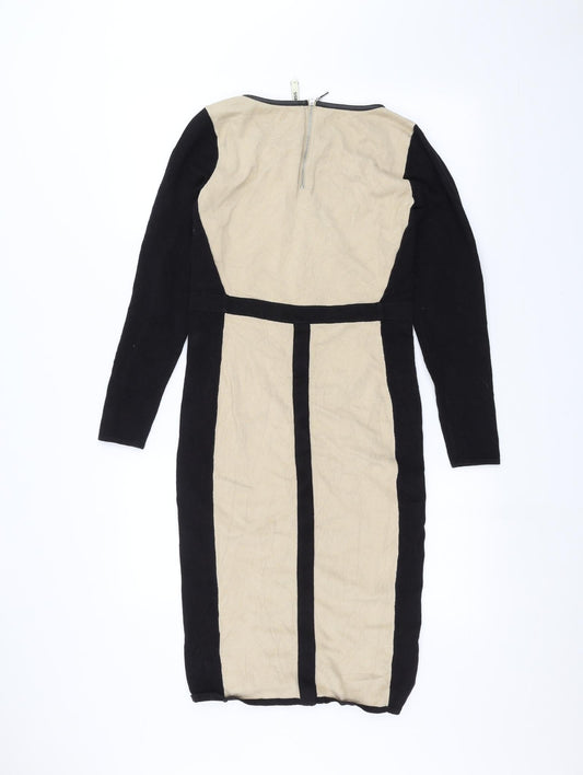 Oasis Womens Brown Pencil Dress Size S