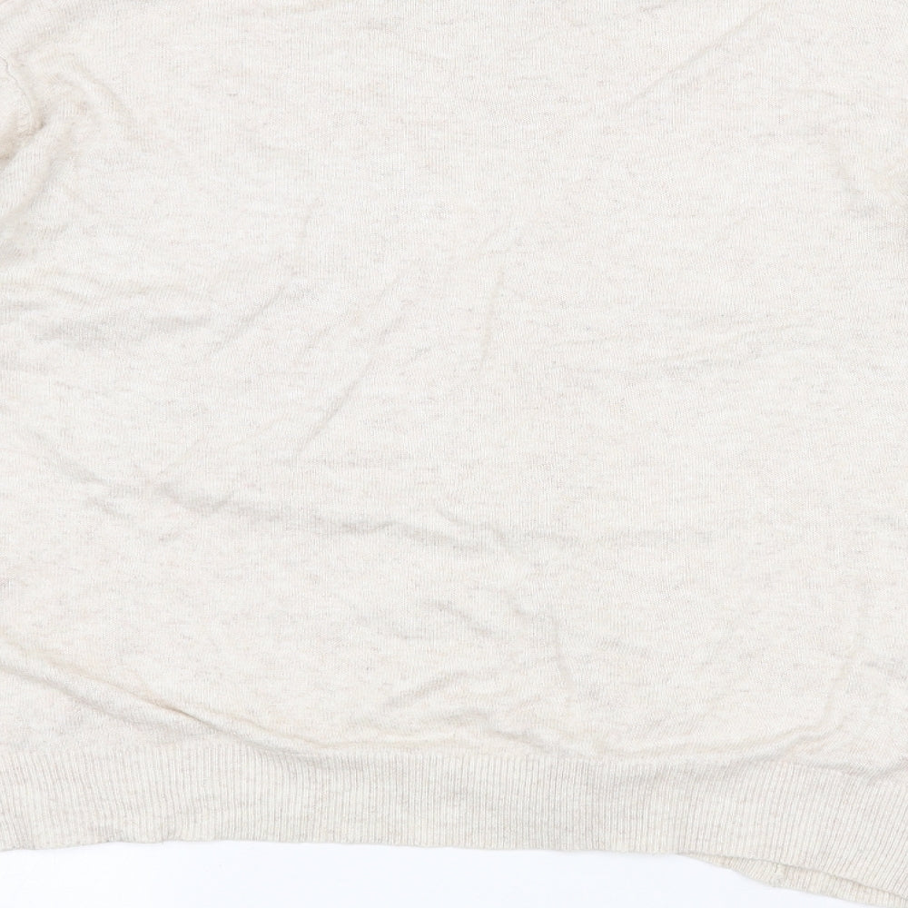 Brand and care label for Papaya women’s beige jumper, size UK 14