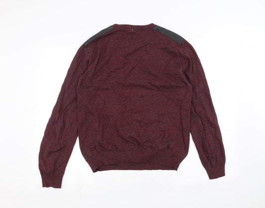 Cedar Wood State Mens Red Pullover Jumper Size S