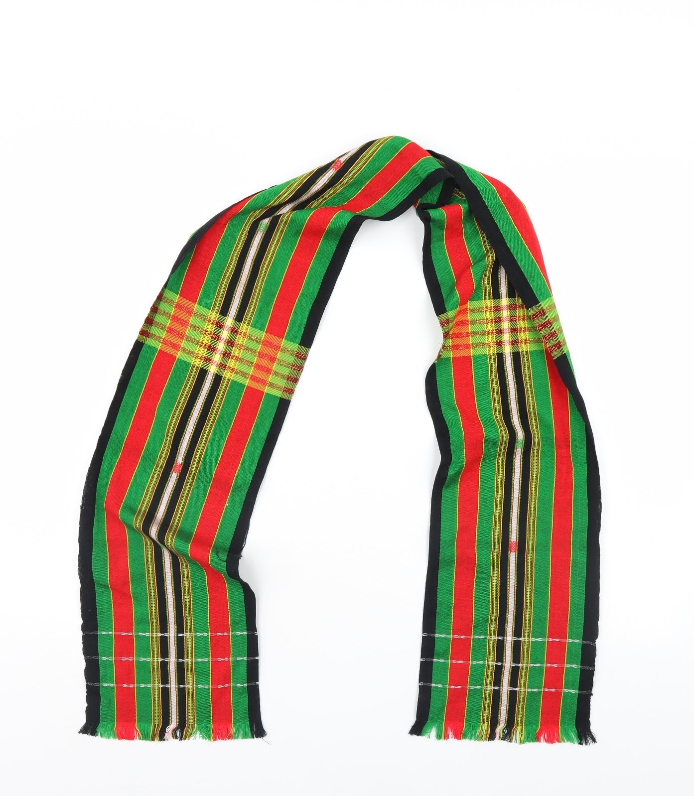 Preworn Womens Multicoloured Striped Scarf